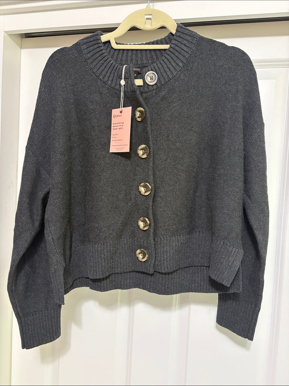 Quince Cropped Cardigan NWT size S